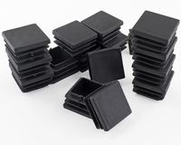 Capuchon d'extrémité carré en plastique LDPE 50x50 2x2 pouces pour tube en acier dans les raccords de tuyauterie