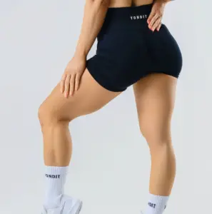 Fournisseur de leggings XS Shorts amplifiés de couleur unie pour la musculation