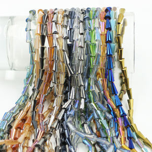 Perles de verre sous forme de pagode pour la fabrication de bijoux, lot de 5, accessoires de bricolage, collier, boucles d'oreilles - Product Image 2