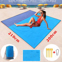 Couverture de plage de camping en polyester imperméable et imperméable, accessoires de plage pliables, tapis de plage de pique-nique