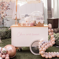 Chariot à bonbons mobile en métal détachable personnalisé pour mariage, fête, douche nuptiale, accessoires de décoration