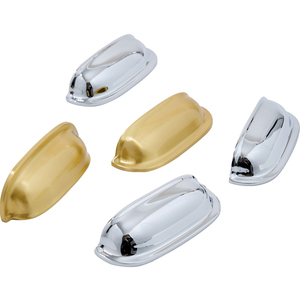 Poignées de tiroir en laiton massif chromé poli, entre-trous 76 mm, pour armoires, meubles de cuisine, chambre, penderie, commodes et tiroirs - Product Image 1