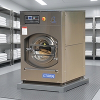 Laveuse-essoreuse commerciale électrique 220V de 15 kg entièrement automatique avec tambour en acier inoxydable pour usage professionnel