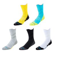 Chaussettes de sport de haute qualité pour hommes, mi-longues, en tissu éponge, antidérapantes, pour le football et le soccer, avec logo, design de chaussettes de sport, chaussettes de sport