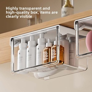 Under-Mirror Cabinet Modern Minimalist Drawer-Type Organizer PET Transparent Bathroom Cosmetics Makeup Remover Lipstick Cotton - Product Image 4