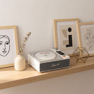 Lecteur MP3 portable Leapwell avec haut-parleurs, pour USB optique, auxiliaire, maison, bureau, petit, rechargeable, grand écran LCD, télécommande - Product Image 2