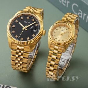 <span class=keywords><strong>Montre</strong></span> à <span class=keywords><strong>Quartz</strong></span> en Acier Inoxydable Marque Blanche, Logo Personnalisé, Cadran Lumineux avec Diamant, Montres de Luxe pour Couple - Product Image 5