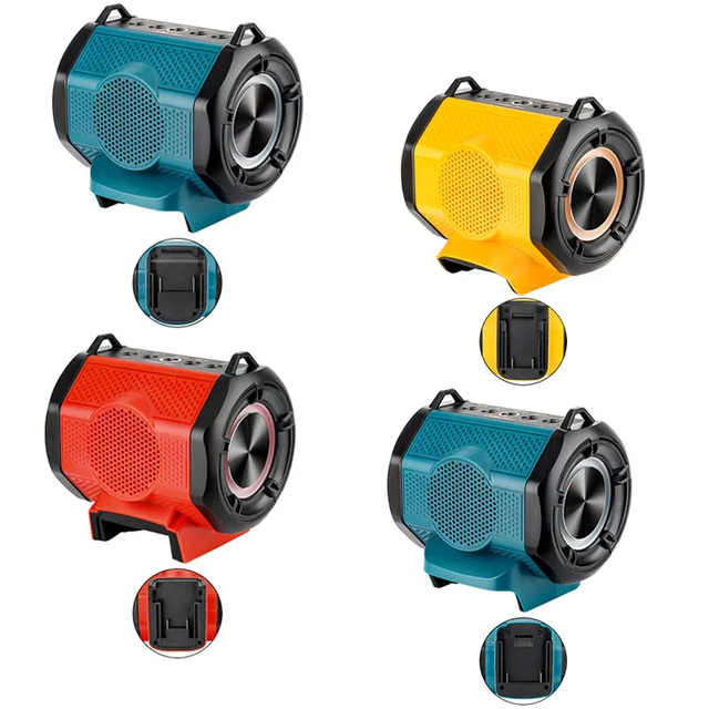 Speaker for Mil Waukee/Mak Ita/Dew Alt Bos Ch 18-20V Li-ion Battery With USB Type-C Port Bluetooth-compatible Player Loudspeaker