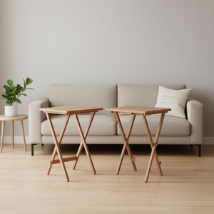 Ensemble de table à collation en bois Alex, 2 pièces, pliable, moderne, minimaliste, meubles de salon - Product Image 2