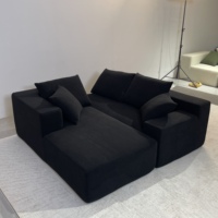 Canapé inclinable de haute qualité à forte compression, rembourré en éponge, pour appartement, villa, salon, housse de canapé en tissu velours