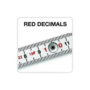 METRICA - 19043 1 Metro-Fibra de vidrio-Decimales rojos-METROS PLEGABLES EAN 8001066190430 - Product Image 3
