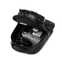 Sac à dos Cool Skull de luxe en cuir PU stéréoscopique, sac de voyage unisexe multifonctionnel de grande capacité pour l'extérieur