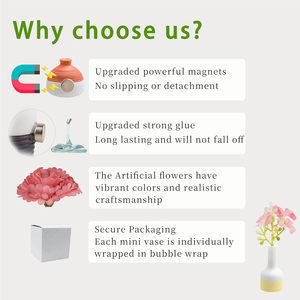 Aimants de réfrigérateur personnalisés en polyrésine, lot de 6 miniatures, avec design de vase à plantes 3D, écologiques et durables - Product Image 5