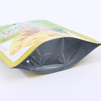 Sachet en aluminium à fond plat, emballage sous vide, fermeture à glissière, pour fruits secs, aliments secs, en-cas, noix de cajou