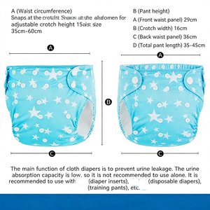 Pañales de Tela para Bebé de Buena Calidad al Precio Má<span class=keywords><strong>s</strong></span> Bajo, Muestra Gratis, Transpirables, Hipoalergénicos, Fáciles de Poner y Quitar - Product Image 6