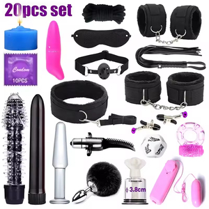 Kit de Bondage Sexual BDSM de 47 Piezas, Esposas, Pinzas para Pezones, Látigo, Vibrador, Tapón Anal, Juguetes Sexuales para Mujeres y Hombres - Product Image 3