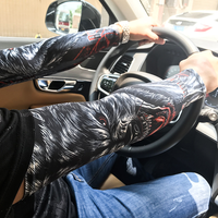 Manchon de bras unisexe en polyester et élasthanne avec motif imprimé en 3D et logo personnalisé, protection solaire