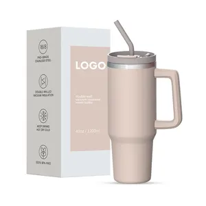2024 New Hot Sale 40oz Adventure Quencher 18/8 Vacuum Travel Tumbler With Handle And Straw Custom Logo