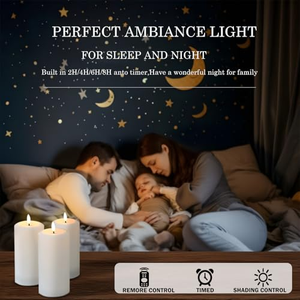 Paraffin Wax White Pillar <b>Candles</b> Remote Control Wax Led Large Pillar <b>Candles</b> for Home Decor & <b>Weddings</b> - Product Image 3