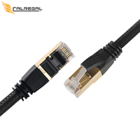 Cable de Red Flexible Cat 8 con Blindaje de Aluminio y Cubierta de PVC, Cable de Conexión Rj45, Cable Ethernet Cat8