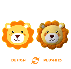 Almohada de León de Peluche Suave Personalizada OEM, Lindo Animal de Peluche de Dibujos Animados para Niños, Decoración del Hogar, Relleno de Algodón PP - Product Image 1