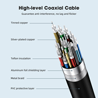 Cable Thunderbolt 4 de 0.3m 0.5m, Corto, 8K 60HZ, Transferencia de Datos de 40Gbps, Carga de 100W, Compatible con Cable USB4.0