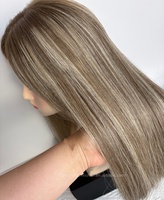 Perruque Lace Top Sheitel Marron Clair avec Mèches, Cheveux Vierges Slaves Russes Premium, Nœuds Super Petits, avec Doublure Intérieure, Longue Durée de Vie