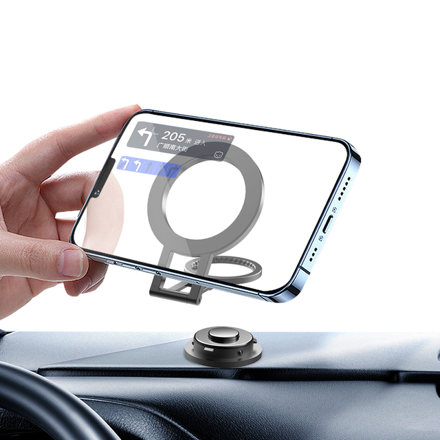 360 Rotation Floating Flexible Car Magnetic Phone Mount Telescopic Folding Mobile Phone Holder for Desk and Car Dashboard Use
