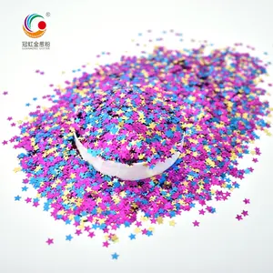 GX111 Factory Supply Colourful Star Mix Flakes Nail Art Special Shape High Quality Glitter Powder Decoration