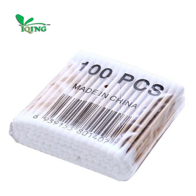 100 штук ватные палочки двухсторонние детские ватные палочки макияж одноразовые Заостренные Бамбуковые ватные палочки