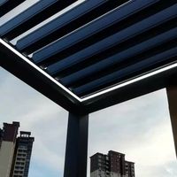 Kits de pergola de jardin en alliage d'aluminium de luxe modèle Prima, imperméables, fabriqués en Guangdong, abri pour cour