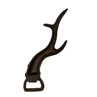 Ouvre-bouteille en fonte de fer finition bronze moderne, sculpture artistique en forme de bois de cerf, décoration de luxe pour la maison, fait main, écologique, durable, pour table