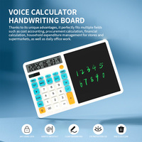 Calculatrice à énergie solaire Vocalizer scientifique Calculatrice de tableau d'écriture LCD avec bloc-notes Tablette d'écriture LCD pour étudiant