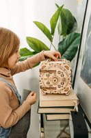 Ornements décoratifs DIY, puzzle en bois 3D, kit de modèle en bois sûr, boîte à puzzle mécanique pour adultes et enfants