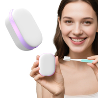 Caja Esterilizadora de Cepillos de Dientes UV de Plástico Recargable por USB, Luz LED, Eliminación de Bacterias al 99.9%, Portátil, 5 Minutos