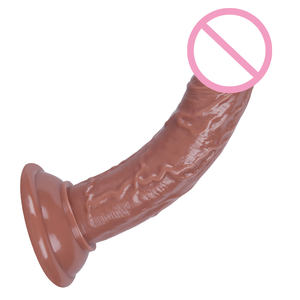Heißer Verkauf Fabrik Großhandel Einführbarer <span class=keywords><strong>Penis</strong></span> Frauen-Masturbator Kristall-PVC-Dildo Erwachsenen-Sexspielzeug Manueller Realistischer Dildo für Frauen - Product Image 1