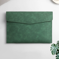 Gran oferta A4 carpeta de archivos impermeable PU cuero documento titular cartera sobre caso