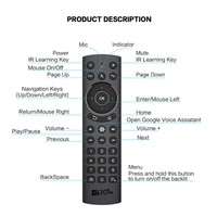 Universal G20S Pro Rétroéclairage 2.4G Fonction Vocale Sans Fil Air Mouse Boutons Numériques Télécommande pour Android TV Box en Stock