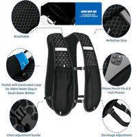 WRELS Laufweste Sofort Lieferbar Reflektierende Leichte Rucksackweste Verstellbare Lauf-Hydrationsweste Sport-Fitness-Hydrationsrucksack