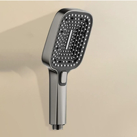 Pommeau de douche portable en plastique ABS de qualité commerciale, 3 fonctions, effet pluie filtré, pour projets hôteliers et salles de bain