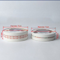 Boîte à pâtisserie de qualité alimentaire IMEE en stock, boîte d'emballage ronde pour boulangerie, boîte à macarons, boîte à chocolat, boîte cadeau pour dessert avec fenêtre pour Noël