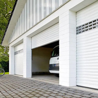 Porte de garage automatique à enroulement en alliage d'aluminium fini, moderne et personnalisée, pour villa