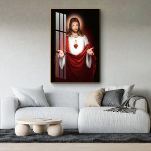 Decoración Moderna de Lujo para el Hogar, Arte Religioso de Jesús Impreso en Porcelana de Cristal, Diseño para Sala de Estar, Impresiones HD, Lienzos de Arte de Jesús - Product Image 1