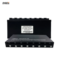 Convertidor de Medios de Fibra Óptica DSEE 25KM 8 SC Port 2 RJ45, 100M Monomodo FTTH, Certificado CE, 1 Año de Garantía