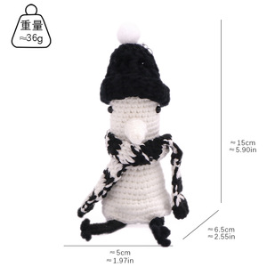 Muñeco de pato de ganchillo hecho a mano, popular transfronterizo, con nariz larga, colgante de llavero de hilo tejido a mano. - Product Image 4