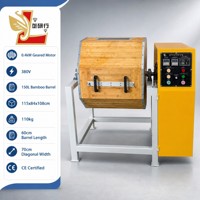 Máquina pulidora en seco de barriles de bambú de una sola cara con frecuencia variable Longyanxing 150L 0.4kW 380V con motorreductor CE