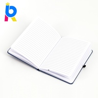 Carnet de notes en tissu gaufré personnalisé avec logo en feuille d'or, couverture rigide en lin A5, 100 feuilles, reliure à plat, cadeau