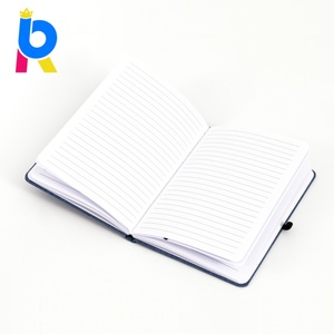 Carnet A5 en lin <span class=keywords><strong>à</strong></span> couverture rigide avec impression personnalisée du logo en feuille d'or, reliure <span class=keywords><strong>à</strong></span> plat, idéal comme cadeau - Product Image 4