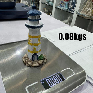 Nautical Ocean Style <strong>Lighthouse</strong> Sculpture Resin Craft Tabletop <strong>Ornament</strong> for Home Living Room Knick-Knack Decoration - Product Image 2