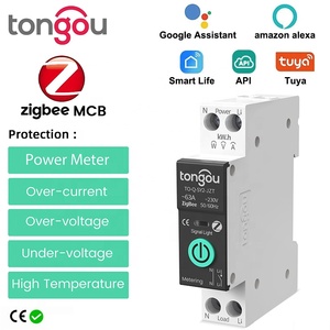 Disjoncteur intelligent ZigBee API TUYA certifié CE, réglable 1-63A/<span class=keywords><strong>220</strong></span>-265V, protection contre les surintensités et les surtensions, capacité de coupure 6KA - Product Image 2